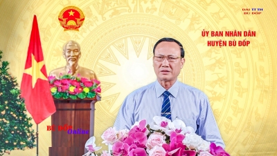 Chúc Tết của đ/c Lê Quang Oanh, Phó Bí thư HU, Chủ tịch UBND huyện Bù Đốp nhân dịp năm mới Xuân Giáp Thìn 2024