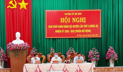 Hội nghị Ban chấp hành Đảng bộ huyện lần thứ 5 (khóa XI), nhiệm kỳ 2020-2025 (phiên mở rộng)