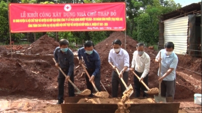 Khởi công xây dựng nhà Chữ thập đỏ chào mừng Đại hội đại biểu Hội chữ thập đỏ tỉnh Bình Phước nhiệm kỳ 2021-2026.