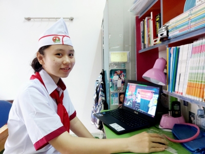 HỌC SINH HUYỆN BIÊN GIỚI BÙ ĐỐP HÀO HỨNG VỚI LỄ KHAI GIẢNG ONLLINE