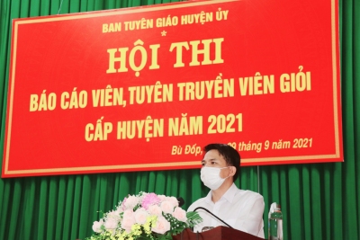 Bù Đốp khai mạc hội thi báo cáo viên, tuyên truyền viên giỏi năm 2021