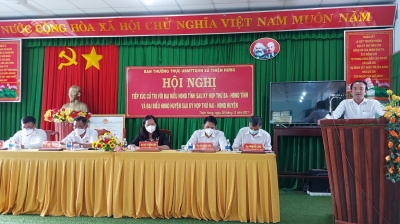 Thiện Hưng tiếp xúc cử tri với đại biểu HĐND tỉnh sau kỳ họp thứ ba và đại biểu HĐND huyện sau kỳ họp thứ hai