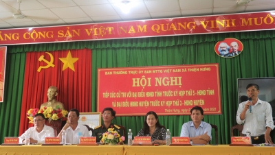 Đại biểu HĐND tỉnh, huyện tiếp xúc cử tri tại xã Thiện Hưng