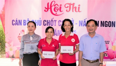 Bù Đốp: Tổ chức hội thị nấu ăn ngon, kỷ niệm 76 năm ngày thành lập Hội Chữ thập đỏ Việt Nam (23/11/1946 - 23/11/2022).