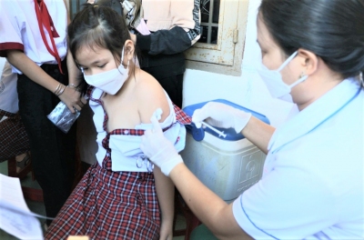 Thị trấn Thanh Bình: Tổ chức tiêm vắc xin phòng COVID-19 mũi 1 và mũi 2, đợt 9 cho trẻ em từ 5 đến dưới 12 tuổi năm 2022