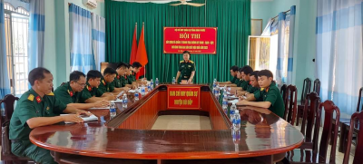 Ban chỉ huy quân sự huyện tổ chức hội thi xây dựng doanh trại chính quy năm 2022