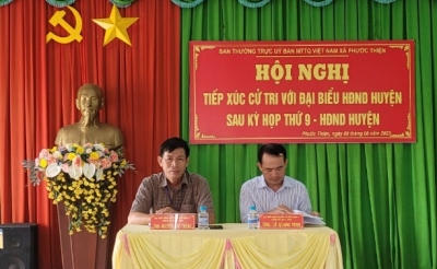 Đại biểu HĐND huyện tiếp xúc cử tri xã Phước Thiện
