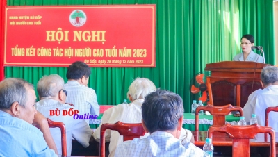 Hội NCT huyện Bù Đốp đã tổ chức Hội nghị tổng kết công tác hội năm 2023
