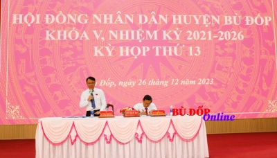 HĐND huyện Bù Đốp tổ chức kỳ họp thứ 13, khóa V, nhiệm kỳ 2021-2026