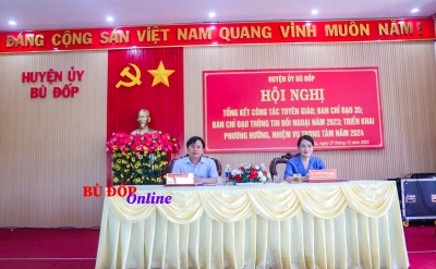 Bù Đốp: Hội nghị tổng kết công tác tuyên giáo của Đảng năm 2023