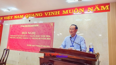 Bù Đốp: Giao ban KTXH-QPAN 02 tháng đầu năm 2024