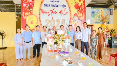 Bù Đốp: thăm chúc mừng cơ sở phật giáo nhân dịp đại lễ Phật đản phật lịch 2568