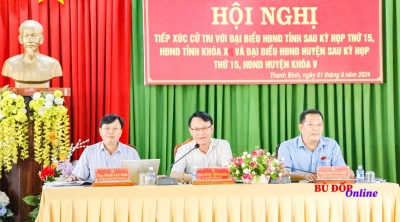 Bù Đốp: Đại biểu HĐND tỉnh, huyện tiếp xúc cử tri thị trấn Thanh Bình