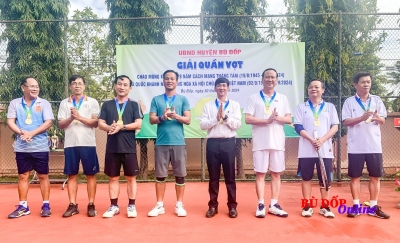 Bù Đốp: khai mac Giải Tennis chào mừng Quốc khánh 2-9