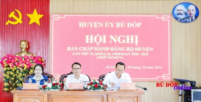 Bù Đốp: Hội nghị Ban chấp hành lần thứ 29 nhiệm kỳ 2020-2025