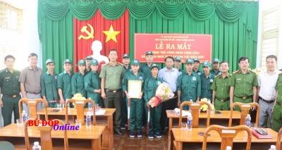 Công an huyện Bù Đốp – Nông trường Bù Đốp ra mắt “Đội công nhận xung kích bảo vệ an ninh trật tự khu vực biên giới”