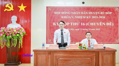 Kỳ họp chuyên đề HĐND huyện Bù Đốp thông qua 7 nghị quyết quan trọng