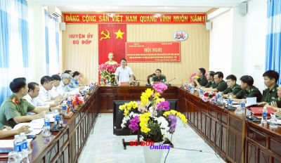 Huyện ủy Bù Đốp - Đảng ủy BĐBP tỉnh sơ kết quy chế phối hợp giai đoạn 2021-2025