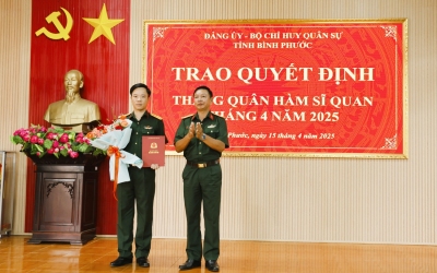 BỘ CHỈ HUY QUÂN SỰ TỈNH GIAO BAN CÔNG TÁC ĐẢNG QUÝ I/2025