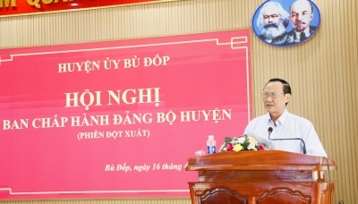 Bù Đốp: Hội nghị Ban chấp hành đảng bộ huyện lần thứ 36 nhiệm kỳ 2020-2025